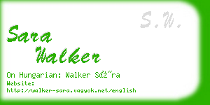 sara walker business card